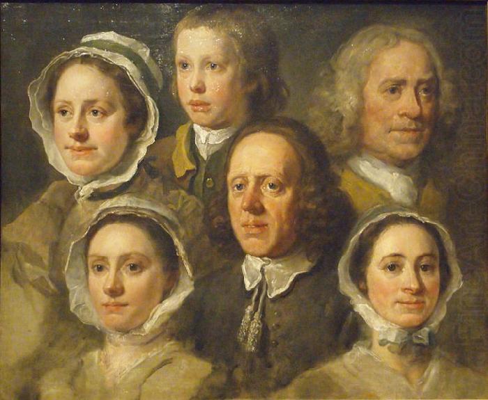 William Hogarth Heads of Six of Hogarth's Servants china oil painting image